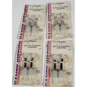 8pc Liquor Spirit Pourer Flow Wine Bottle Pour Spout Stopper Stainless Steel